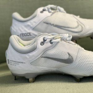 New Womens Nike Hyperdiamond 4 Elite White 8 CN5917-100